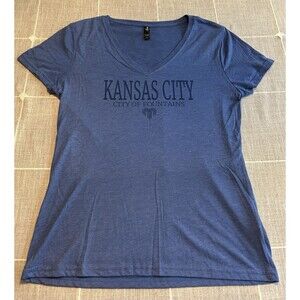 New- Kansas City - City Of Fountains T Shirt Women’s Local Love Size Large